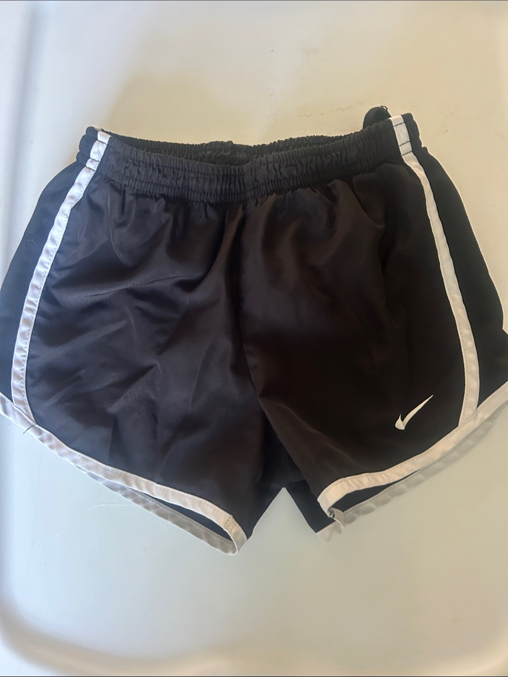Nike Women's Black Athletic Shorts with White Trim